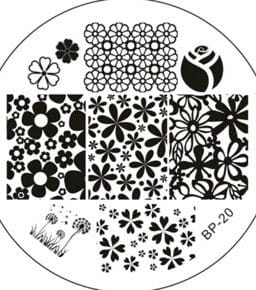 Plaque pour Stamping - Flowers